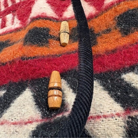 At Last Vintage Aztec Boho Bohemian Southwestern Tribal Wool Vest Unisex S - Picture 3 of 13